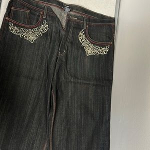 Vintage streetwear black denim shorts size 38